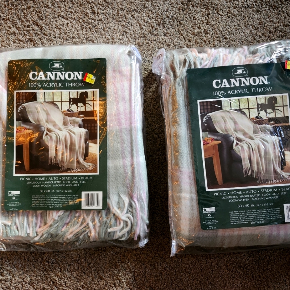 2 New in PKG, Acrylic Blanket Throws
